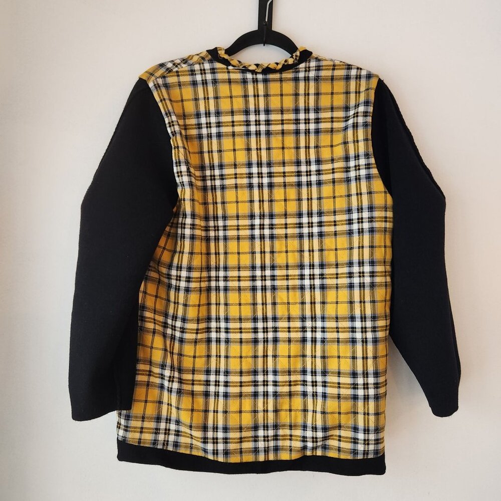 NWT Maje Mysetero Reversible Woven Cardigan Sweater Blazer Checked L (3) - Picture 7 of 15